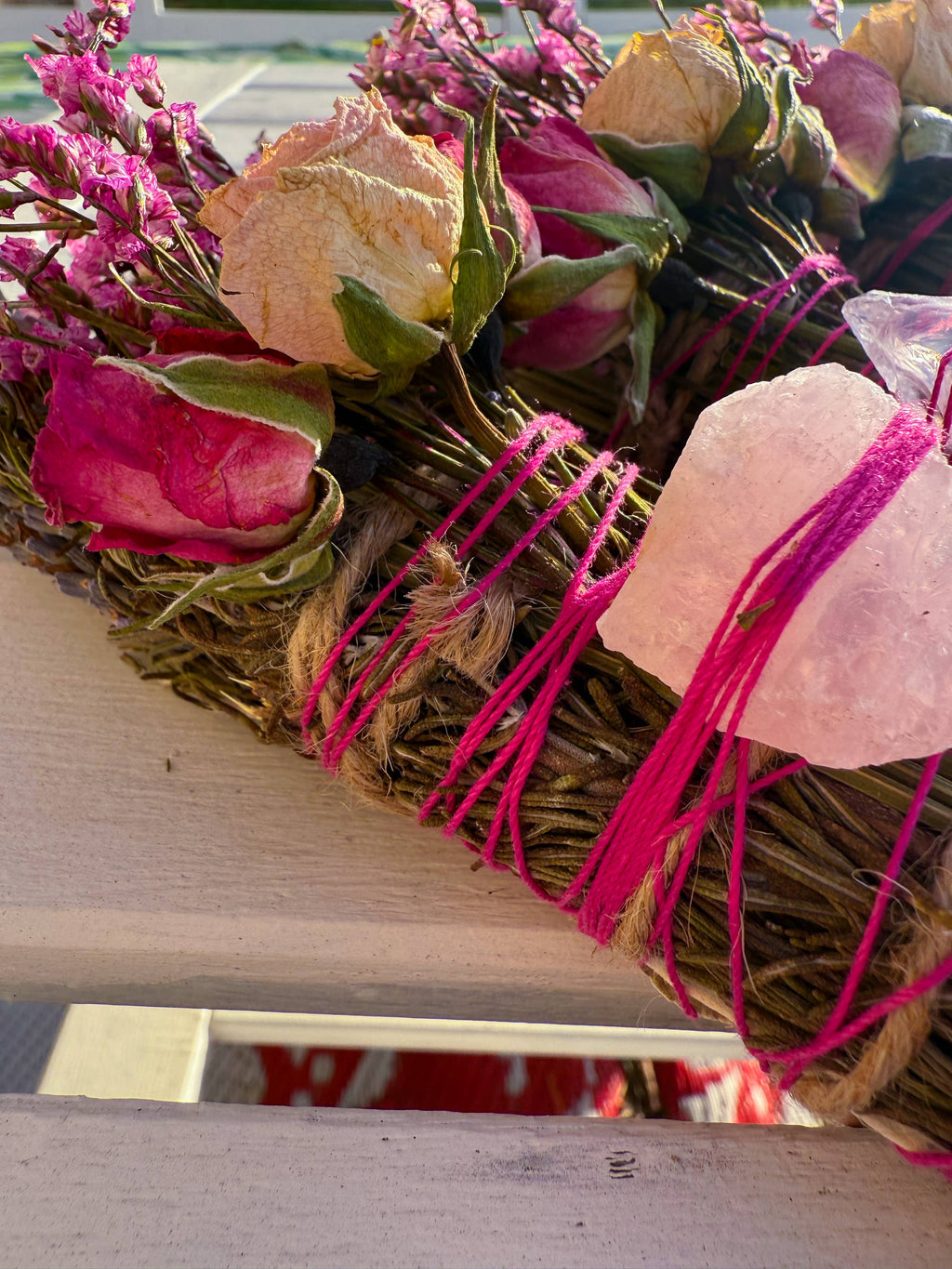 Rose Quartz & Lavender Botanical Smudge Stick