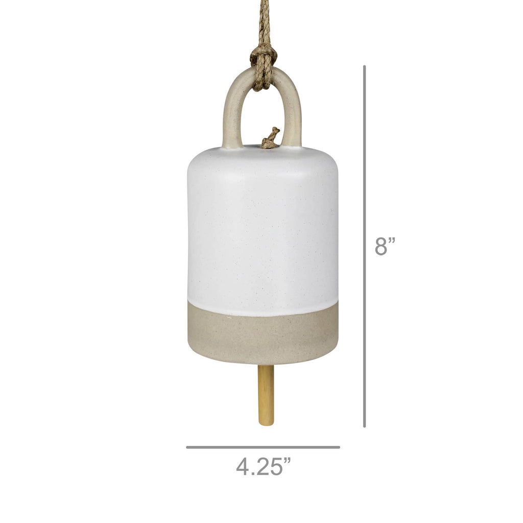 Cielo Bell, Ceramic.  10” jute hanger
