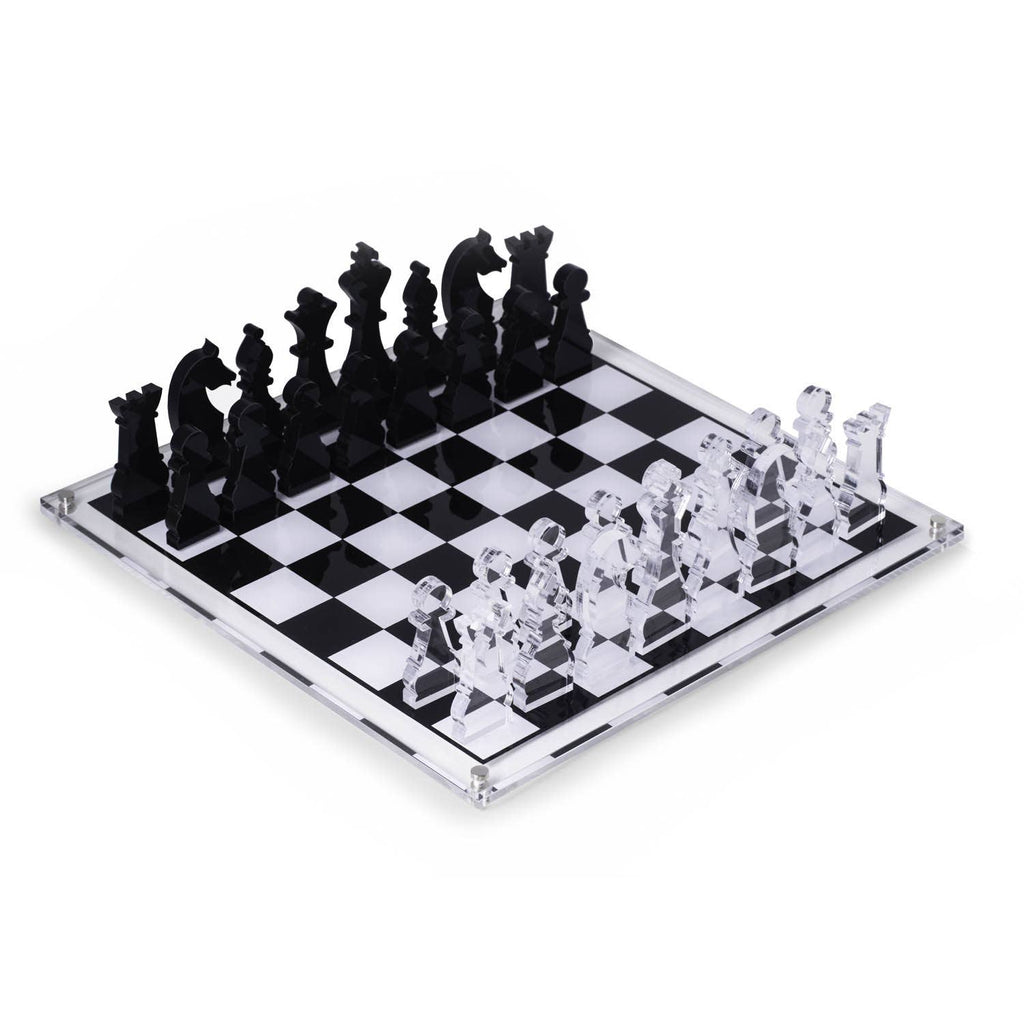 Lucite Chess Set – 14" Modern Acrylic Board Game